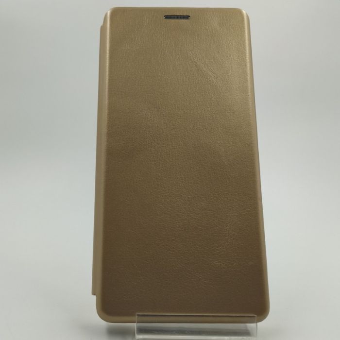 Кожаный противоударный чехол-книжка Hoco Xiaomi Redmi Note8t Gold