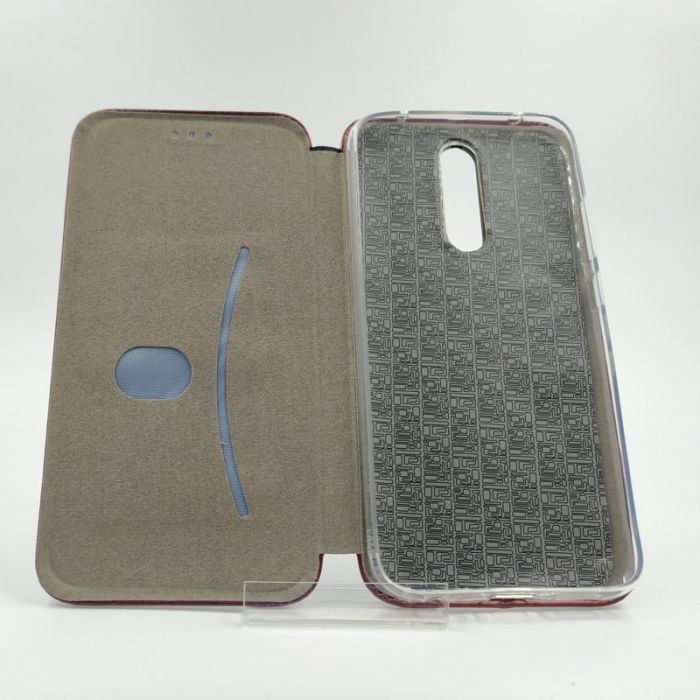 Кожаный противоударный чехол-книжка Hoco Case Xiaomi Redmi8 Ruby