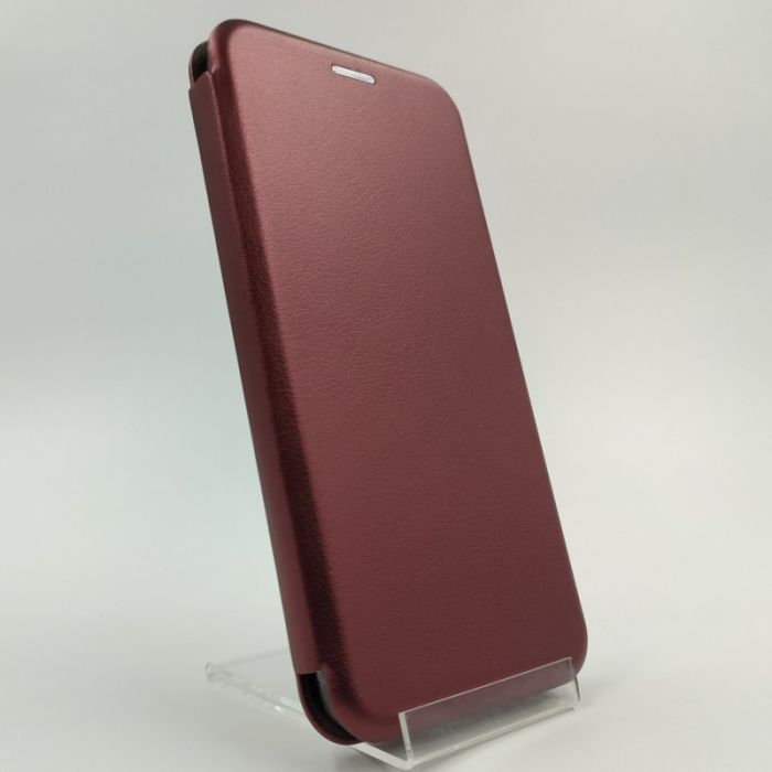 Кожаный противоударный чехол-книжка Wing Xiaomi Redmi8A Ruby